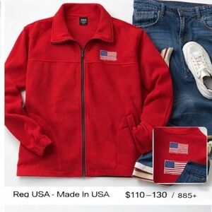 Vintage TEAM USA Olympic Fleece Jacket 🇺🇸 Made in USA | XL